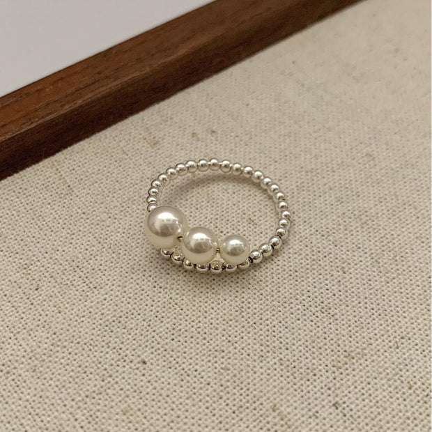 Sterling Silver Freshwater Pearl Wrap Ring