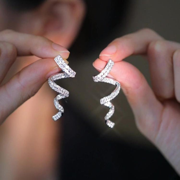 Designer Wave Line Earrings