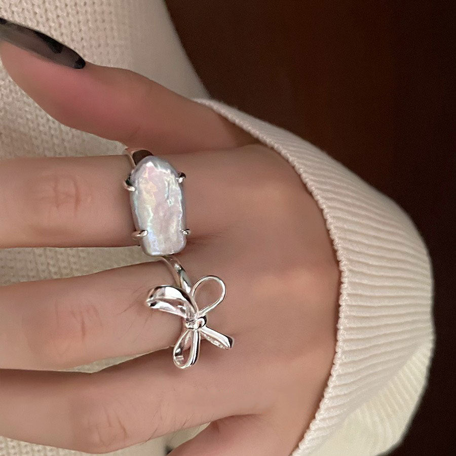 Sterling Silver Ribbon Ring