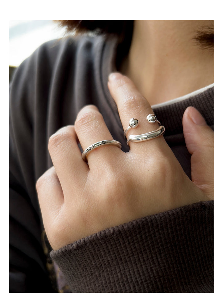 Smiley Face Sterling Silver Ring