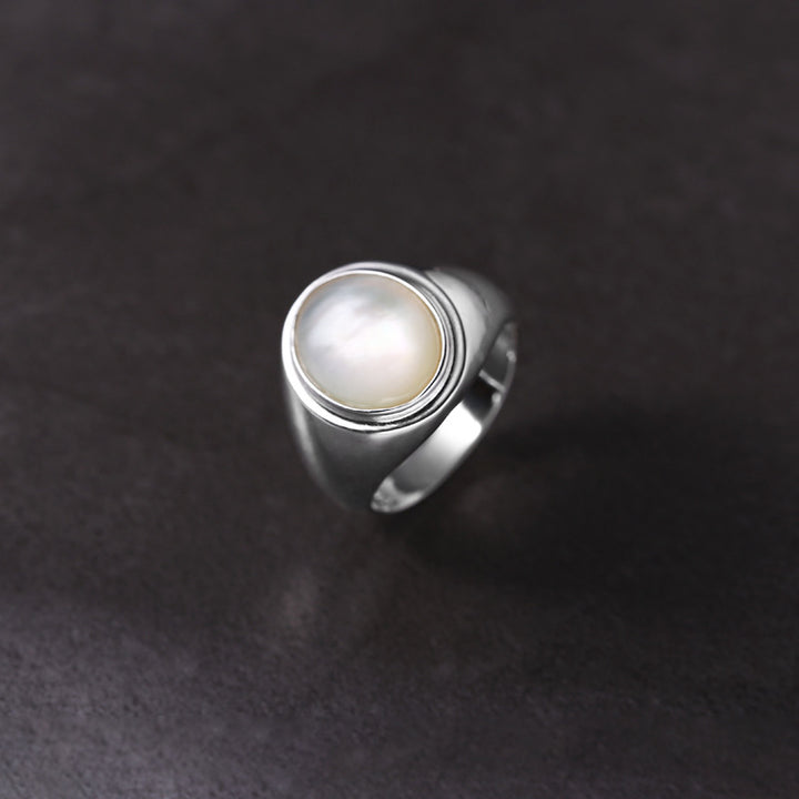 S925 Sterling Silver Pinctada Albina Ring