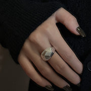 S925 Sterling Silver Fashion Polygonal Diamond Ring