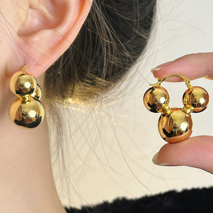 Metallic Ball Earrings