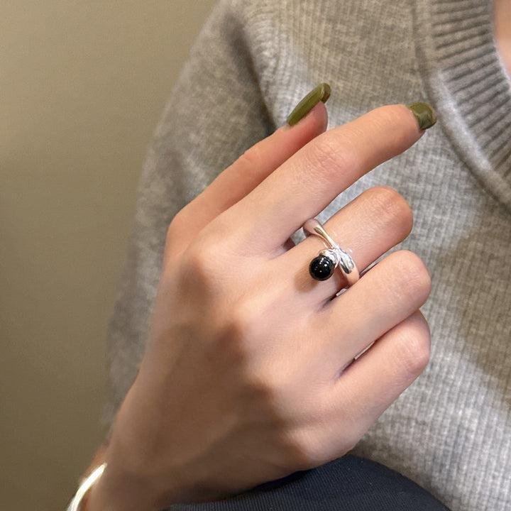 Onyx Hazelnut Ring