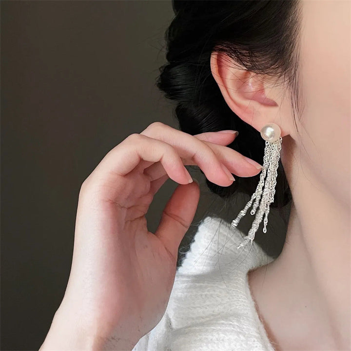 Pearl Tassel Earrings