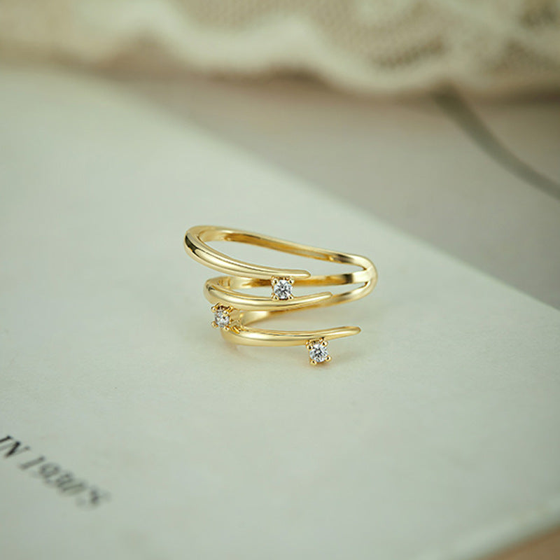 Minimal Crystal Ear Cuff