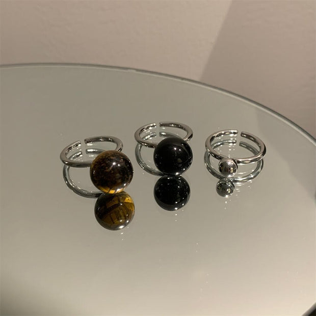 Vintage Natural Stone Tiger Eye Ring