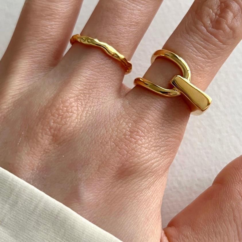 Sterling Silver Asymmetrical Adjustable Ring