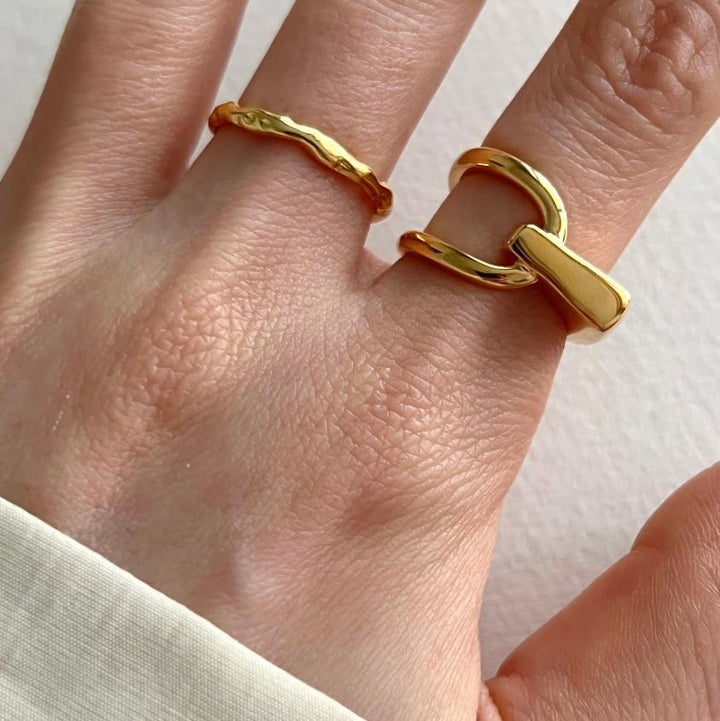 Sterling Silver Asymmetrical Adjustable Ring
