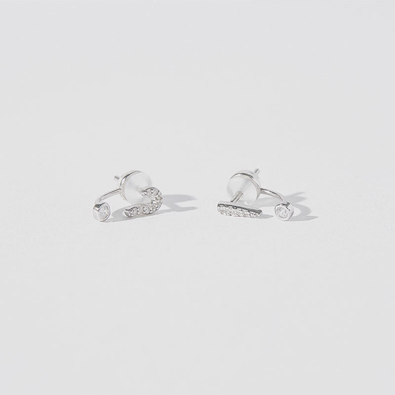 Sterling Silver '！？'Earrings