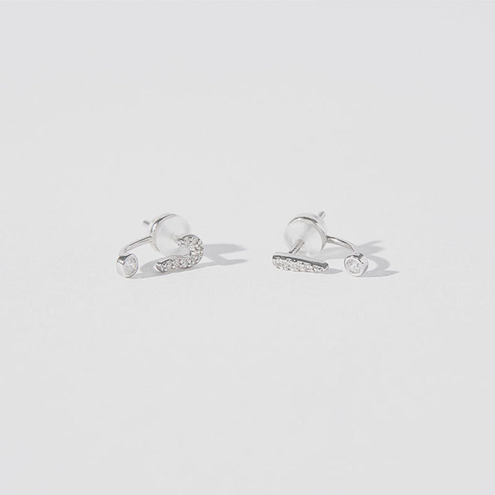Sterling Silver '！？'Earrings