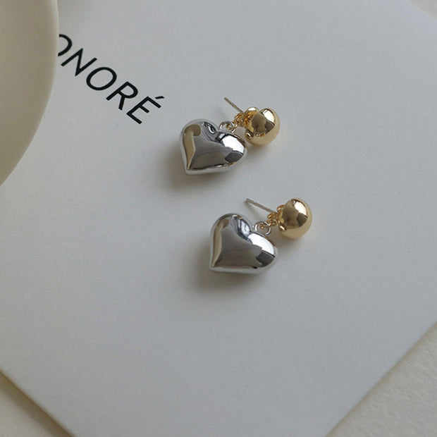 3D Heart Clashing Earrings