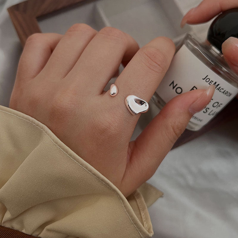 Sterling Silver Irregular Heart Ring