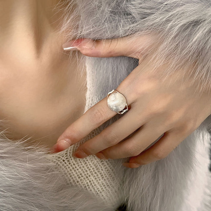 Brushed Round Ball Ring