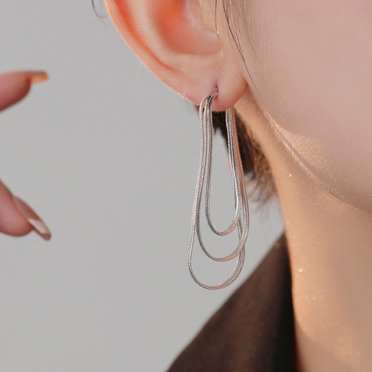 Soft Chain Tassel Earrings