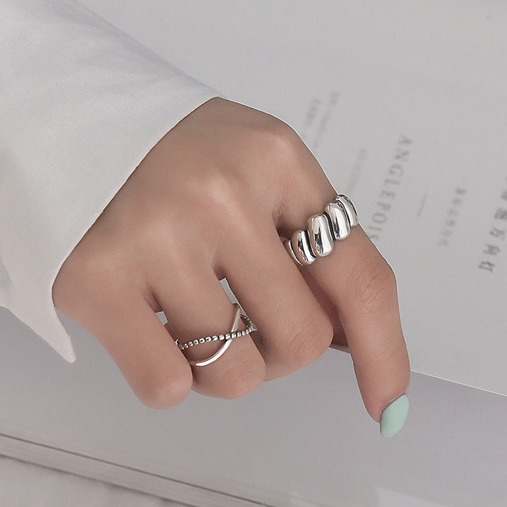 Sterling Silver Twill Twist Ring