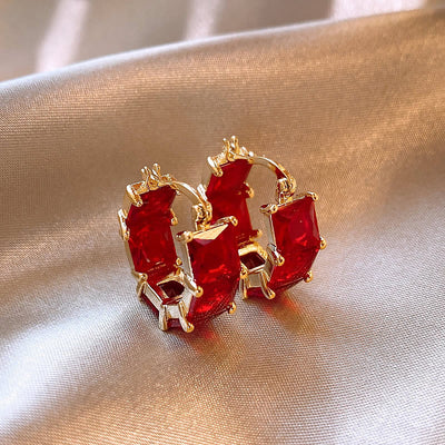 Square Zirconia Earrings