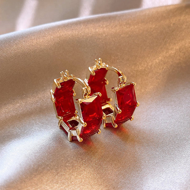 Square Zirconia Earrings