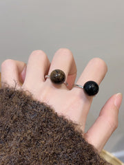 Vintage Natural Stone Tiger Eye Ring