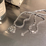 Irregular Texture Pendant Necklace