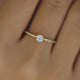 Minimal Solitaire Stacking Ring — Pavé Band | Gold / Silver | S925 Sterling Silver