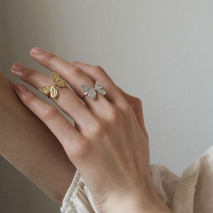 Sterling Silver Forest Butterfly Ring