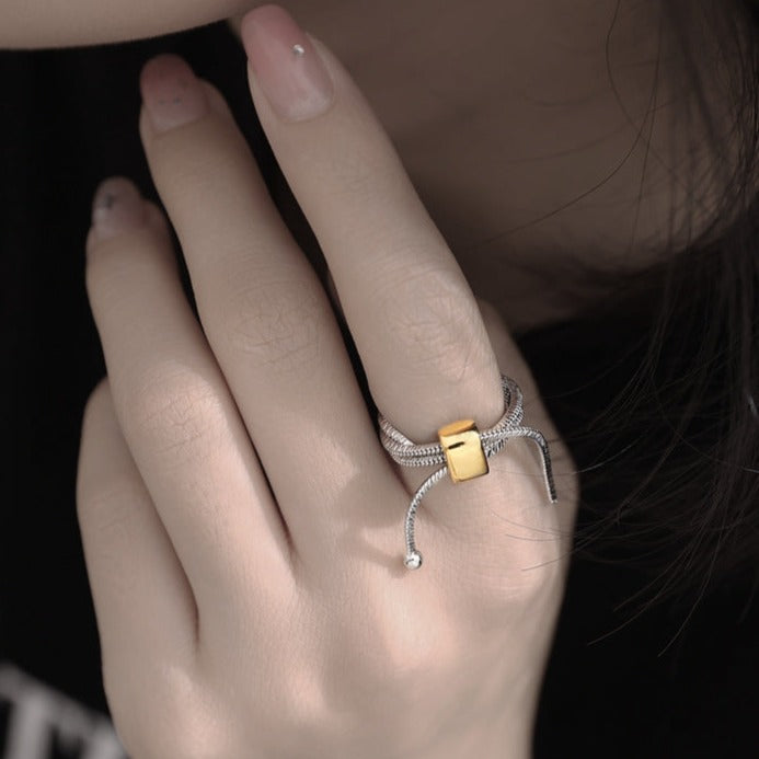 Multi-Layer Line Wrap Adjustable Ring