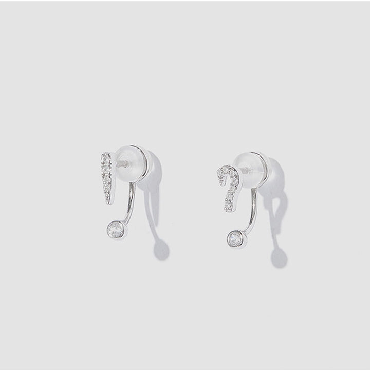Sterling Silver '！？'Earrings