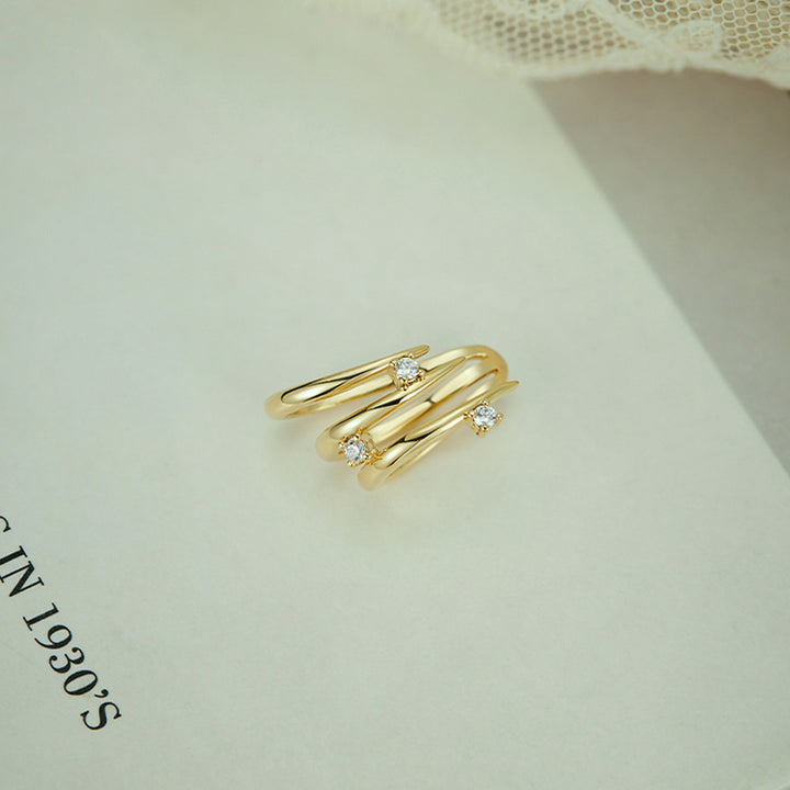 Minimal Crystal Ear Cuff