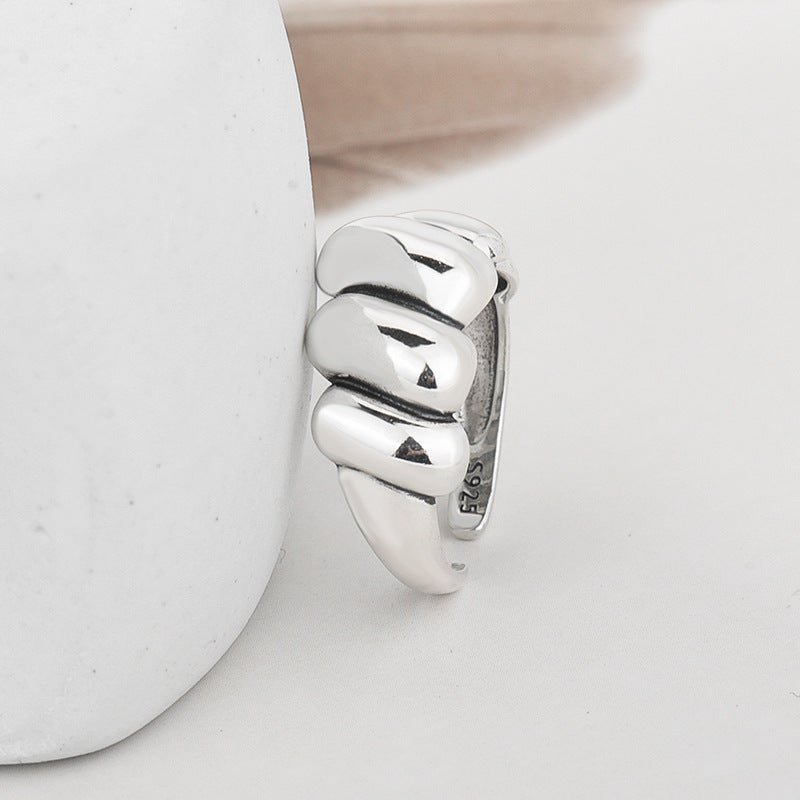 Sterling Silver Twill Twist Ring