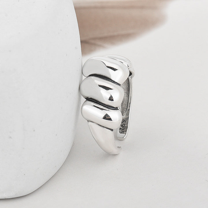Sterling Silver Twill Twist Ring