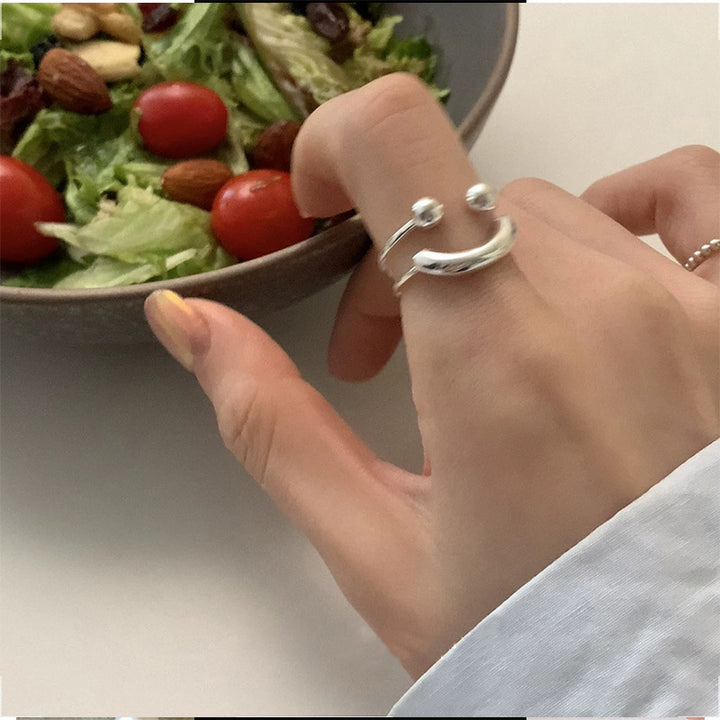 Smiley Face Sterling Silver Ring