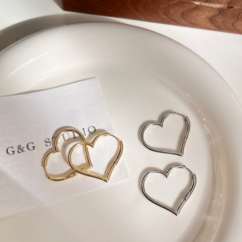 Simple Heart-Shaped Earrings