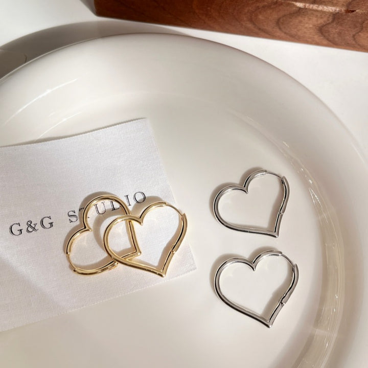 Simple Heart-Shaped Earrings