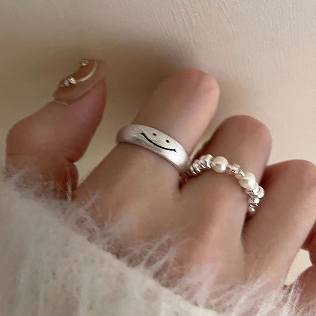 Cute Smile Line Ring