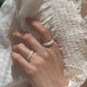 S925 Sterling Silver Frosted Star River Ring