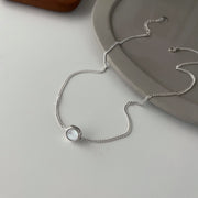 S925 Sterling Silver Shell Reversible Wearable Smile Necklace