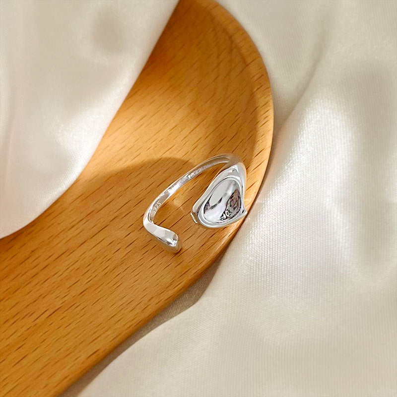 Sterling Silver Irregular Heart Ring