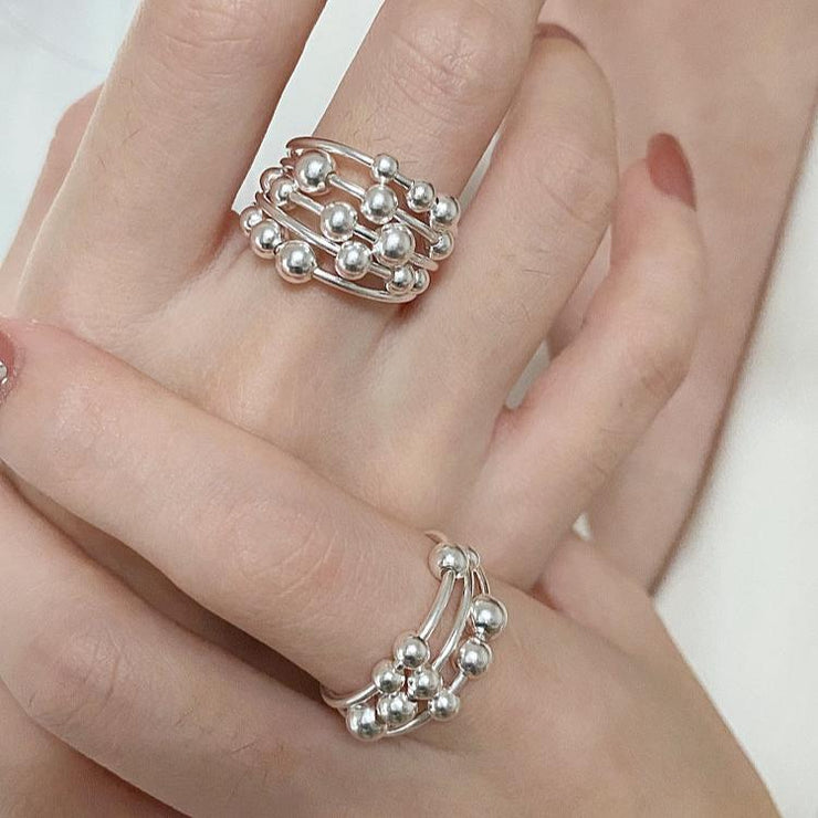 Designer Multi-Layer Line Bead Ring