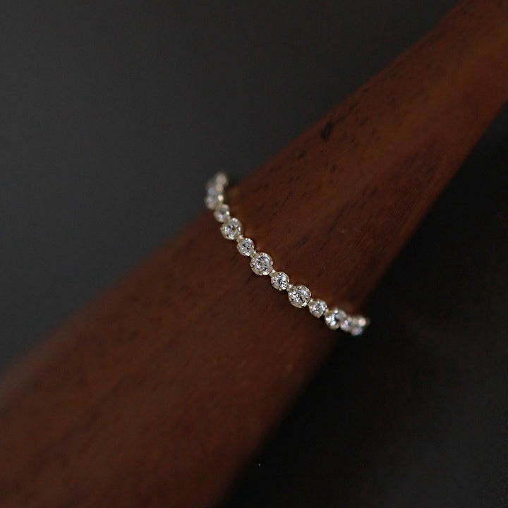 Minimal Micro Zircon Stacking Ring — Slim Band | Gold / Silver | S925 Sterling Silver
