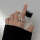 s925 sterling silver butterfly adjustable ring
