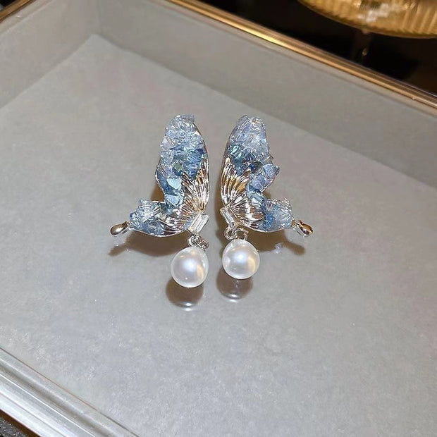 Butterfly Wing Crystal Earrings