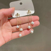Elegant Zirconia Tassel Earrings