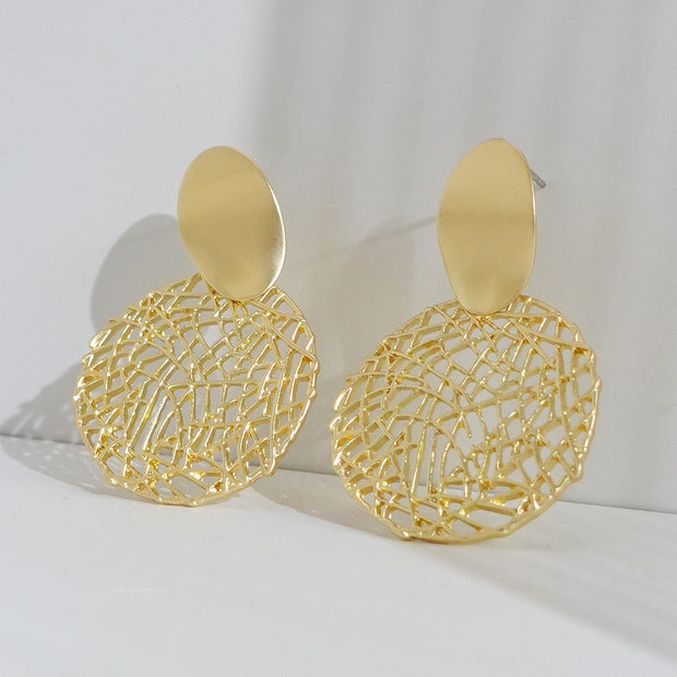 Round Hollow Earrings