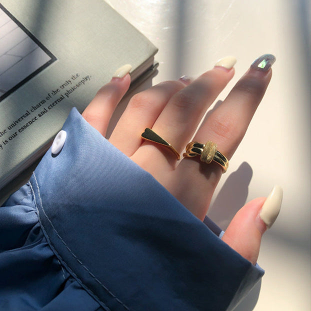 S925 Sterling Silver Ultimate Double Band Matte Sparkling Ring