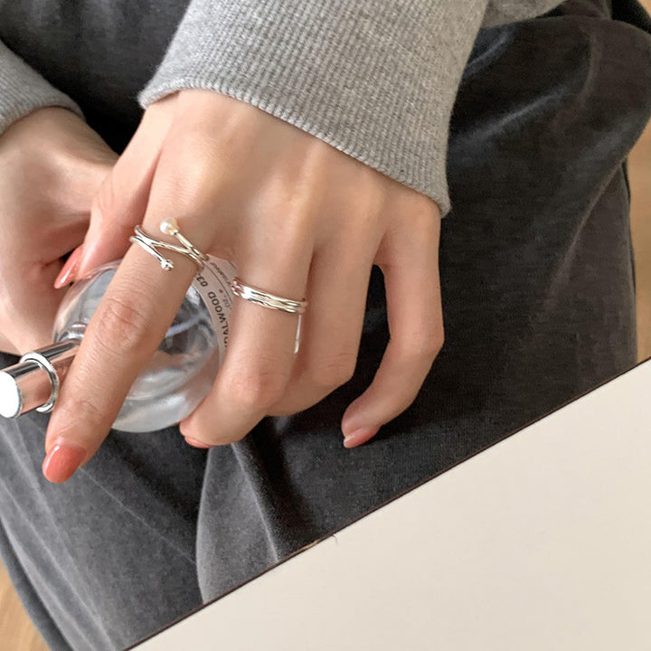 Asymmetrical Pearl Ring
