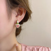 Sweetheart Pink Peach Earrings