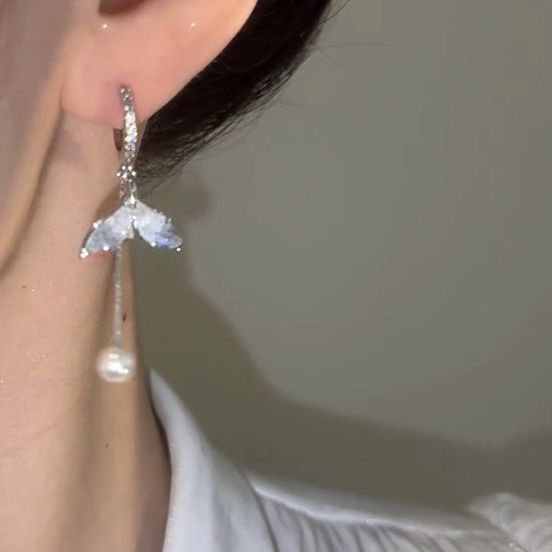 Spring/Summer Gradient Blue Fishtail Earrings