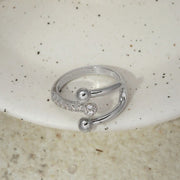 Crossover Micropavé Open End Ring Jewelry
