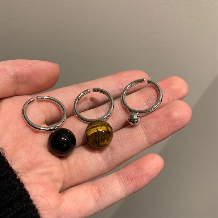 Vintage Natural Stone Tiger Eye Ring